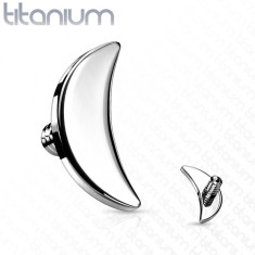 Rezervă din titan pentru cap de implant, semilună 4 mm, culoare argintie, lățime 1,6 mm