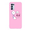 Husa compatibila cu Oppo A15s model Cartoon smiling pig, Silicon, TPU, Viceversa, Transparent, Carcasa
