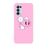 Husa compatibila cu Oppo A74 5G model Cartoon smiling pig, Silicon, TPU, Viceversa, Transparent, Carcasa