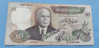 Tunisia - 10 Dinari (1986) foto