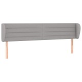 Cumpara ieftin Tablie de pat cu aripioare gri deschis 183x23x78/88 cm textil