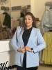 Sacou bleo cu nasturi la maneca, Albastru, 36, 38, 40