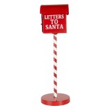 Cumpara ieftin Cutie postala Craciun metal alb rosu &Oslash; 15x50 cm