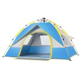 Cort de camping pentru 2-3 persoane,pliabil automat, 200x150x125cm, panza,impermeabil, Albastru, Dactylion