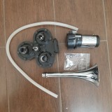 Claxon auto BestAutoVest 12v 300 + 230 + 170 mm set 3 trompete , crom , fara compresor GOARNE RUPTE