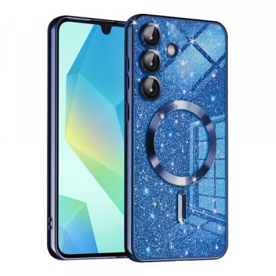 Husa MagSafe pentru Samsung Galaxy A16 5G A166 / A16 4G A165, Techsuit, Luxury Glitter, Albastra foto