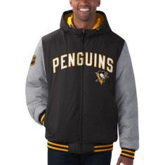 Pittsburgh Penguins geacă de bărbați cu glugă Cold Front Polyfilled Padded Jacket w. Hood - L