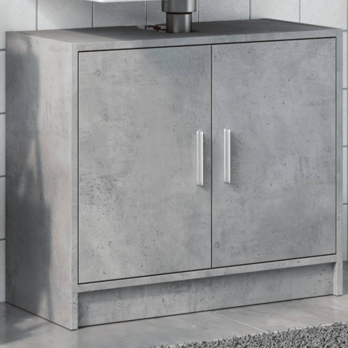 Gossi dulap de chiuveta, gri beton, 63x29x55 cm, lemn prelucrat