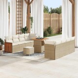 VidaXL Set de canapele pentru grădină 11 pcs Bej, crem 80 x 80 x 71 cm
