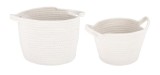 Cumpara ieftin Set 2 cosuri depozitare alb Candor &Oslash;20x15h; &oslash;25x20h