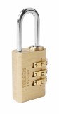 Lacat Alama cu Cifru Tolsen Industrial LOCKplus 20mm, Protectie Obiecte, Stut Otel Cromat, 3 Roti Cifre, Sistem Dublu Bolt