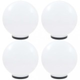 VidaXL Lămpi glob cu LED, 4 buc., 40 cm, PMMA, sferic