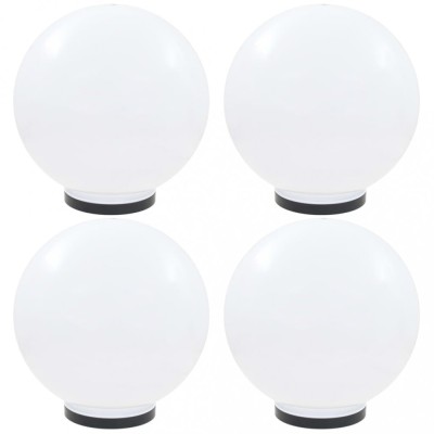 vidaXL Lămpi glob cu LED, 4 buc., 40 cm, PMMA, sferic foto