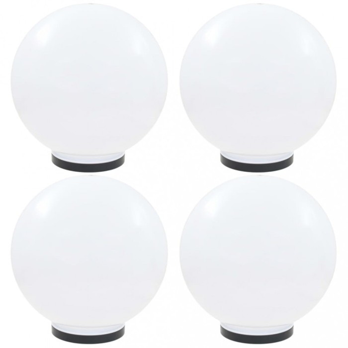 vidaXL Lămpi glob cu LED, 4 buc., 40 cm, PMMA, sferic