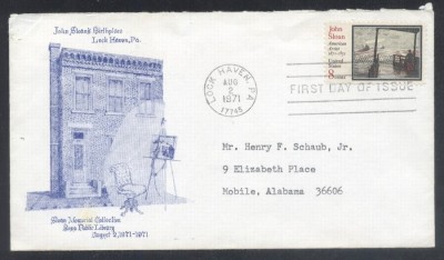 United States 1971 Sloan painting FDC K.673 foto