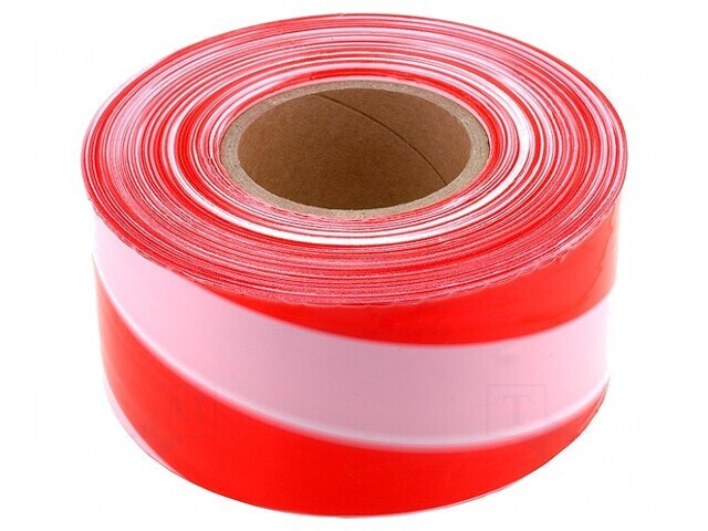 Bandă Avertizare Alb-Roșie 250m x 80mm