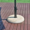 Suport pentru umbrela Bitritto din beton &Oslash;45x6 cm, aspect piatra, bej