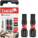 Set biti de impact H5, 25 mm S2, 2 bucati, Tvardy T00185-25-2