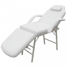 Scaun/pat pentru masaj/cosmetica reglabil alb foto