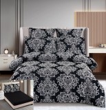 Lenjerie Pat Jacquard Lucescu Jx006, Jacquard, 6 Piese, Fara Elastic, Gri, Negru