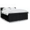 vidaXL Pat box spring cu saltea, negru, 200x200 cm, textil 3289484