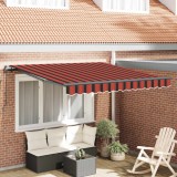 vidaXL Cortina Retractabilă Manual portocaliu și maro 300 x 250 cm 3329941