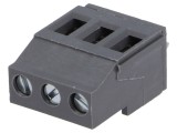 Regletă de conexiuni pentru PCB 90&deg; 5mm 3 piste 20A