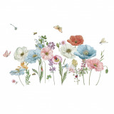 Cumpara ieftin Sticker decorativ cu Flori albastre, 120 cm, 1137STK