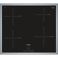 Plita vitroceramica cu inductie PUE645BB2E, 4 zone de gatit, timer, negru foto