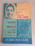 Biblioteca si Societatea - Elena Farago - 100 de ani de la nasterea poetei