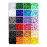 Kit de Margele Perle, Flippy, Set DIY 3D din 24 de Culori, 2000 de piese, Instrumente pentru Margele Incluse, 2.6 mm in cutie, Multicolor