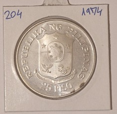 Filipine, Philippines, 25 Piso 1974, KM#204, Argint, comemorativa, 38.1 mm foto
