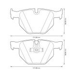 Set placute frana disc BMW 5, 6 Motor 520 d, 520 i, 523 i, 525 d, 525 d xDrive, 525 i, 525 i xDrive, 525 xd, 525 xi, 530 d, 58x121.8x17.3mm,