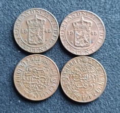 indiile Olandeze 1/2 cent 1945 P foto