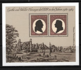 GERMANIA (DDR) 1982 &ndash; ANIVERSARI. GOETHE SI SCHILLER, colita MNH, DR3, Oameni, Nestampilat