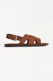 Karl Lagerfeld sandale din piele intoarsa KASTOR III barbati, culoarea maro, KL70225