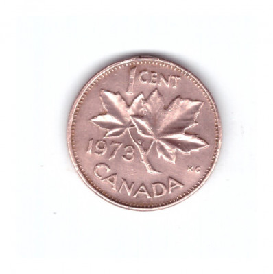 Moneda Canada 1 cent 1973, stare foarte buna, curata foto