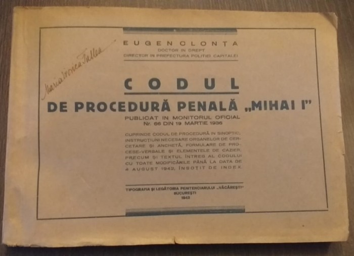 CODUL DE PROCEDURA PENALA MIHAI I - EUGEN CLONTA