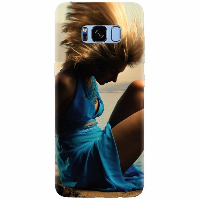 Husa silicon pentru Samsung S8, Girl In Blue Dress foto