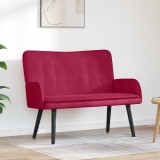 vidaXL Canapea cu două locuri bordo 115 x 61 x 87 cm Catifea 42028917