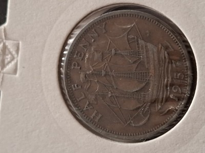 Half penny 1957 foto