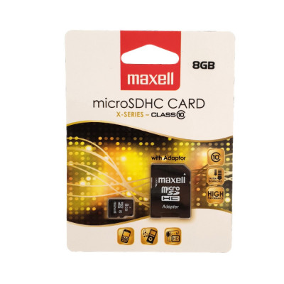 Card Maxell microSDHC 8 Gb clasa 10 cu adaptor X-SERIES foto