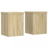 Cumpara ieftin Suporturi de plante, 2 buc., stejar sonoma, 15x15x20 cm