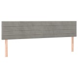 Cumpara ieftin Tablii de pat, gri deschis, 160x5x78/88 cm, catifea