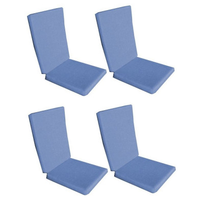 Set 4 perne decorative pentru scaun de bucatarie cu spatar, dimensiune sezut 42x40 cm, spatar 42x50 cm, culoare albastru foto