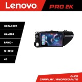 Navigatie Toyota Hilux 2016+ Lenovo QLED 2K Android 12GB RAM 256GB