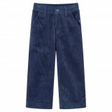 Pantaloni de copii din velur, bleumarin, 116 GartenMobel Dekor, vidaXL