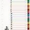 Index carton Q-Connect A4 numerotat 1-20 alb margine color 170g/mp