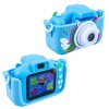 Aparat Foto Digital Copii Unicorn, 1 Camera, Jocuri, Filmare, Ecran IPS HD, Roz/Turcoaz, +6 Ani