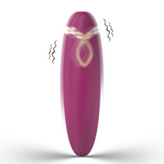 Stimulator Clint, 9 Moduri Vibratii, Silicon, USB, Rosu, 11.2 cm, Passion Labs